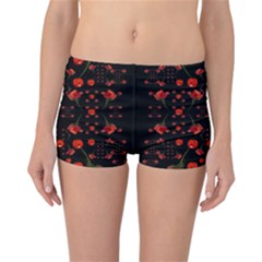 Pumkins And Roses From The Fantasy Garden Reversible Boyleg Bikini Bottoms by pepitasart