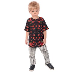 Pumkins And Roses From The Fantasy Garden Kids Raglan Tee