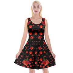 Pumkins And Roses From The Fantasy Garden Reversible Velvet Sleeveless Dress