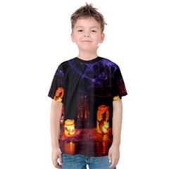 Awaiting Halloween Night Kids  Cotton Tee