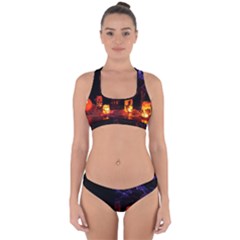 Awaiting Halloween Night Cross Back Hipster Bikini Set