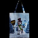 Funny Grimly Snowman In A Winter Landscape Zipper Classic Tote Bag View2