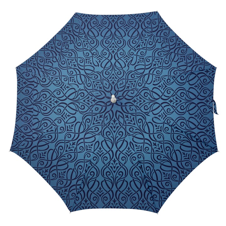 art nouveau teal Straight Umbrellas