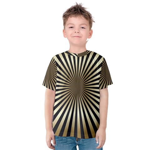 Art Deco Goldblack Kids  Cotton Tee by NouveauDesign