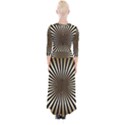 art deco goldblack Quarter Sleeve Wrap Maxi Dress View2