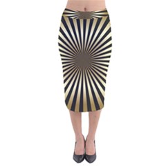 Art Deco Goldblack Velvet Midi Pencil Skirt by NouveauDesign