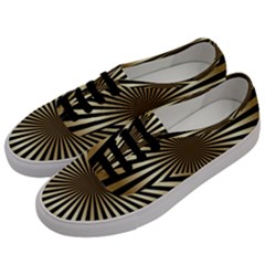 Art Deco Goldblack Men s Classic Low Top Sneakers