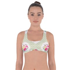 Green Shabby Chic Got No Strings Sports Bra