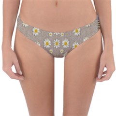 Star Fall Of Fantasy Flowers On Pearl Lace Reversible Hipster Bikini Bottoms by pepitasart