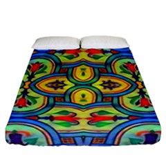 L ooera In Lyrical Abstraction Fitted Sheet (california King Size)