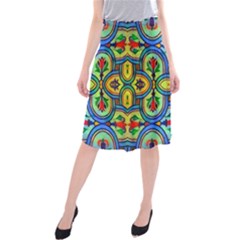 L’opera In Lyrical Abstraction Midi Beach Skirt by DeneWestUK