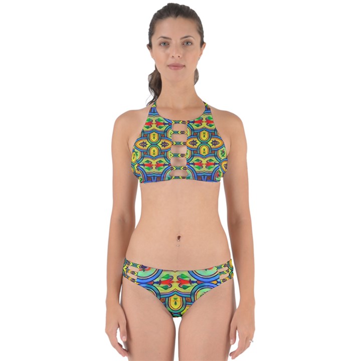 L Ooera in Lyrical Abstraction Perfectly Cut Out Bikini Set