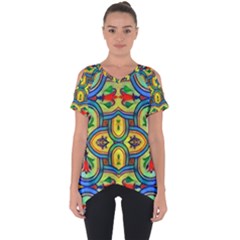 L ooera In Lyrical Abstraction Cut Out Side Drop Tee