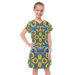 L ooera In Lyrical Abstraction Kids  Drop Waist Dress