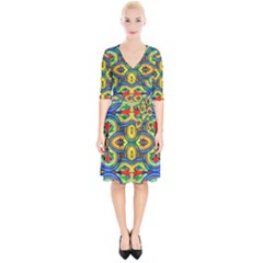 L ooera In Lyrical Abstraction Wrap Up Cocktail Dress