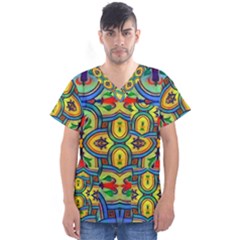 L ooera In Lyrical Abstraction Men s V-neck Scrub Top