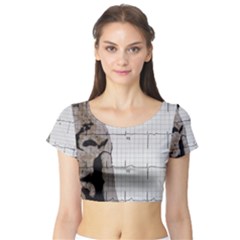 Dali s Heart Beat Short Sleeve Crop Top