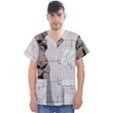 Dali s Heart Beat Men s V-Neck Scrub Top View1