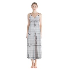 Dali s Heart Beat Button Up Chiffon Maxi Dress