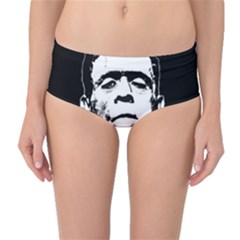 Frankenstein s Monster Halloween Mid-waist Bikini Bottoms by Valentinaart