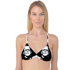 Frankenstein s Monster Halloween Reversible Tri Bikini Top by Valentinaart