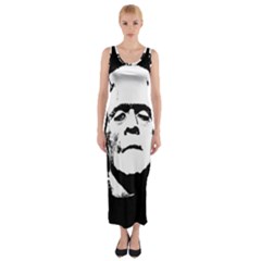 Frankenstein s Monster Halloween Fitted Maxi Dress by Valentinaart