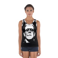 Frankenstein s Monster Halloween Sport Tank Top  by Valentinaart