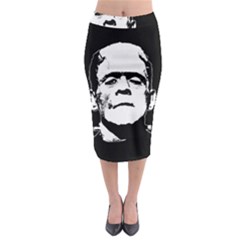 Frankenstein s Monster Halloween Midi Pencil Skirt by Valentinaart