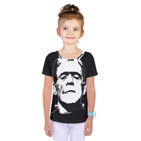 Frankenstein s Monster Halloween Kids  One Piece Tee by Valentinaart