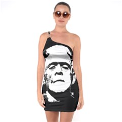 Frankenstein s Monster Halloween One Soulder Bodycon Dress by Valentinaart