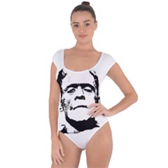 Frankenstein s Monster Halloween Short Sleeve Leotard  by Valentinaart