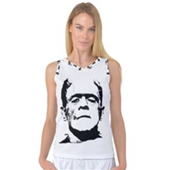 Frankenstein s Monster Halloween Women s Basketball Tank Top by Valentinaart