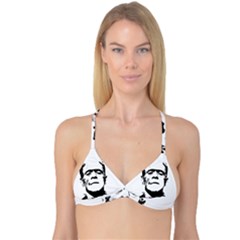 Frankenstein s Monster Halloween Reversible Tri Bikini Top by Valentinaart