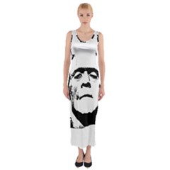 Frankenstein s Monster Halloween Fitted Maxi Dress by Valentinaart