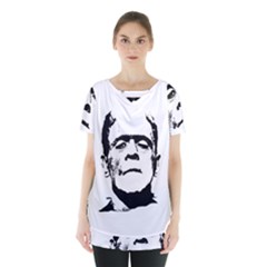 Frankenstein s Monster Halloween Skirt Hem Sports Top