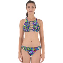 Colorful Squares Pattern                            Perfectly Cut Out Bikini Set