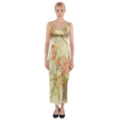 Beautiful Art Nouveau Lady Fitted Maxi Dress by NouveauDesign