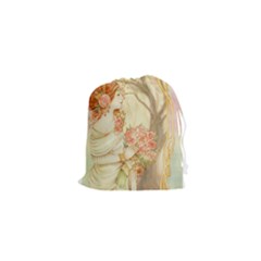 Beautiful Art Nouveau Lady Drawstring Pouches (xs)  by NouveauDesign