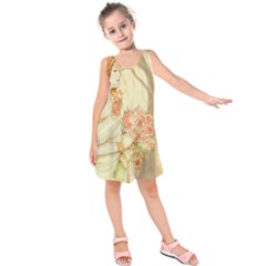 Beautiful Art Nouveau Lady Kids  Sleeveless Dress by NouveauDesign