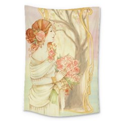 Beautiful Art Nouveau Lady Large Tapestry by NouveauDesign