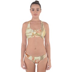 Beautiful Art Nouveau Lady Cross Back Hipster Bikini Set