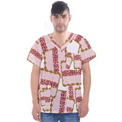 Iced Vovo Men s V-neck Scrub Top