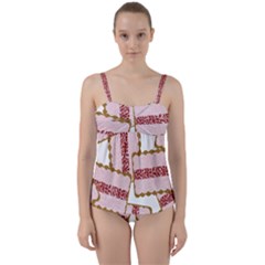 Iced Vovo Twist Front Tankini Set by definatalie