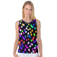 Colorful Rectangles On A Black Background                                 Women s Basketball Tank Top