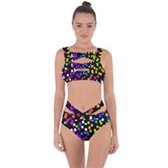 Colorful Rectangles On A Black Background                                 Bandaged Up Bikini Set