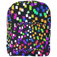 Colorful Rectangles On A Black Background                               Full Print Backpack