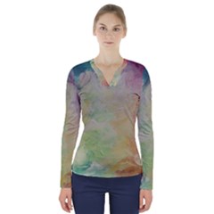 Painted Canvas                                  V-neck Long Sleeve Top