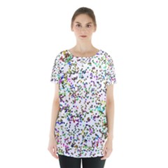 Paint On A White Background                                      Skirt Hem Sports Top