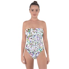 Paint On A White Background                                 Tie Back One Piece Swimsuit