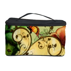 Wonderful Flowers With Butterflies, Colorful Design Cosmetic Storage Case by FantasyWorld7